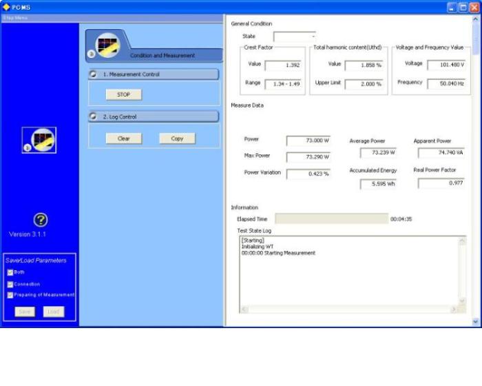 Power software consumption measuring measurement standby yokogawa tmi