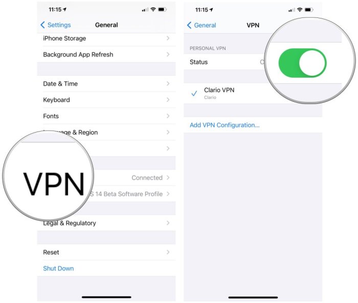 Vpn iphone settings configuration set leawo tutorial tap add step include primary should now